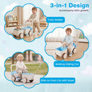 3-in-1 Kids Ride On Push Car with Rope and Storage Basket