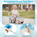 3-in-1 Kids Ride On Push Car with Rope and Storage Basket