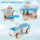 3-in-1 Kids Ride On Push Car with Rope and Storage Basket