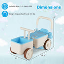 3-in-1 Kids Ride On Push Car with Rope and Storage Basket