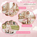 3-in-1 Kids Ride On Push Car with Rope and Storage Basket
