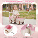 3-in-1 Kids Ride On Push Car with Rope and Storage Basket