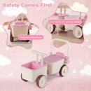 3-in-1 Kids Ride On Push Car with Rope and Storage Basket