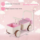 3-in-1 Kids Ride On Push Car with Rope and Storage Basket