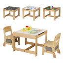 3 in 1 Kids Table and Chair Set with Removable Tabletop and 2 Storage Drawers by LJGDeals