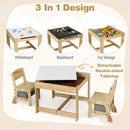3 in 1 Kids Table and Chair Set with Removable Tabletop and 2 Storage Drawers by LJGDeals