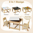 3 in 1 Kids Table and Chair Set with Removable Tabletop and 2 Storage Drawers by LJGDeals