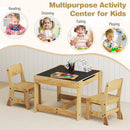 3 in 1 Kids Table and Chair Set with Removable Tabletop and 2 Storage Drawers by LJGDeals