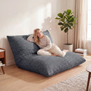3-in-1 Convertible Bean Bag Chair with Corduroy Fabric by LJGDeals