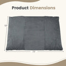 3-in-1 Convertible Bean Bag Chair with Corduroy Fabric by LJGDeals