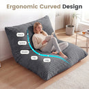 3-in-1 Convertible Bean Bag Chair with Corduroy Fabric by LJGDeals