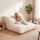 3-in-1 Convertible Bean Bag Chair with Corduroy Fabric by LJGDeals