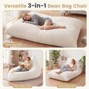 3-in-1 Convertible Bean Bag Chair with Corduroy Fabric by LJGDeals