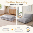 3-in-1 Convertible Bean Bag Chair with Corduroy Fabric by LJGDeals