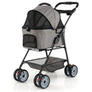 3 in 1 Pet Stroller with Removable Carrier up to 33 lbs-Gray by LJGDeals