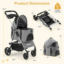 3-in-1 Foldable Pet Stroller for Small to Medium Dogs by LJGDeals