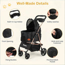 3-in-1 Foldable Pet Stroller for Small to Medium Dogs by LJGDeals