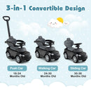3 in 1 Push Car with Removable Handle and Guardrail for Kids 18-36 Months Old