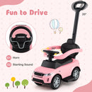 3 in 1 Push Car with Removable Handle and Guardrail for Kids 18-36 Months Old