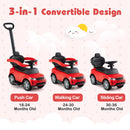 3 in 1 Push Car with Removable Handle and Guardrail for Kids 18-36 Months Old
