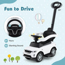 3 in 1 Push Car with Removable Handle and Guardrail for Kids 18-36 Months Old