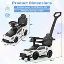 3-in-1 Ride on Push Car Maserati Licensed Sliding Car with Music by LJGDeals