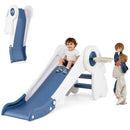 3 in 1 Toddler Slide Baby Slide Climber Playset with Basketball Hoop and Basketball by LJGDeals
