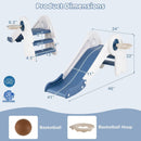 3 in 1 Toddler Slide Baby Slide Climber Playset with Basketball Hoop and Basketball by LJGDeals