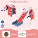 3 in 1 Toddler Slide Baby Slide Climber Playset with Basketball Hoop and Basketball by LJGDeals