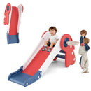 3 in 1 Toddler Slide Baby Slide Climber Playset with Basketball Hoop and Basketball by LJGDeals