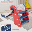 3 in 1 Toddler Slide Baby Slide Climber Playset with Basketball Hoop and Basketball by LJGDeals