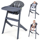 3-in-1 Washable Baby High Chair with Tray Footrest by LJGDeals