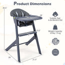 3-in-1 Washable Baby High Chair with Tray Footrest by LJGDeals