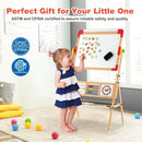 3-in-1 Wooden Art Easel for Kids with Drawing Paper Roll by LJGDeals