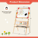 3-in-1 Wooden Art Easel for Kids with Drawing Paper Roll by LJGDeals