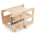 3-in-1 Wooden Kids Step Stool with Chalkboard