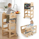 3-in-1 Wooden Kids Step Stool with Chalkboard by DirectDeals