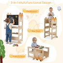 3-in-1 Wooden Kids Step Stool with Chalkboard by LJGDeals