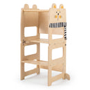 3-in-1 Wooden Kids Step Stool with Chalkboard