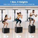3 In 1 Foam Plyometric Box with 3 Heights and Easy-to-Clean PU Cover by LJGDeals