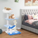 3-level Cat Tower with Sisal Covered Scratching Posts-Blue by LJGDeals