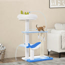 3-level Cat Tower with Sisal Covered Scratching Posts-Blue by LJGDeals