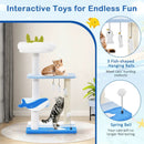 3-level Cat Tower with Sisal Covered Scratching Posts-Blue by LJGDeals