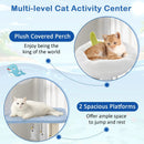 3-level Cat Tower with Sisal Covered Scratching Posts-Blue by LJGDeals