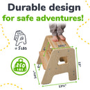 2-Step Wooden Stool for Kids