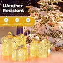 3 Pack Christmas Lighted Gift Box with 50 LED Lights and Detachable Bows by LJGDeals