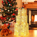 3 Pack Christmas Lighted Gift Box with 50 LED Lights and Detachable Bows by LJGDeals