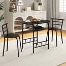 3 pcs Home Kitchen Bistro Pub Dining Table 2 Chairs Set by LJGDeals