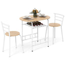3 pcs Home Kitchen Bistro Pub Dining Table 2 Chairs Set by LJGDeals