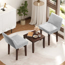 3-Piece Accent Table and Chair Set for Kitchen and Living Room-Brown & Gray by LJGDeals
